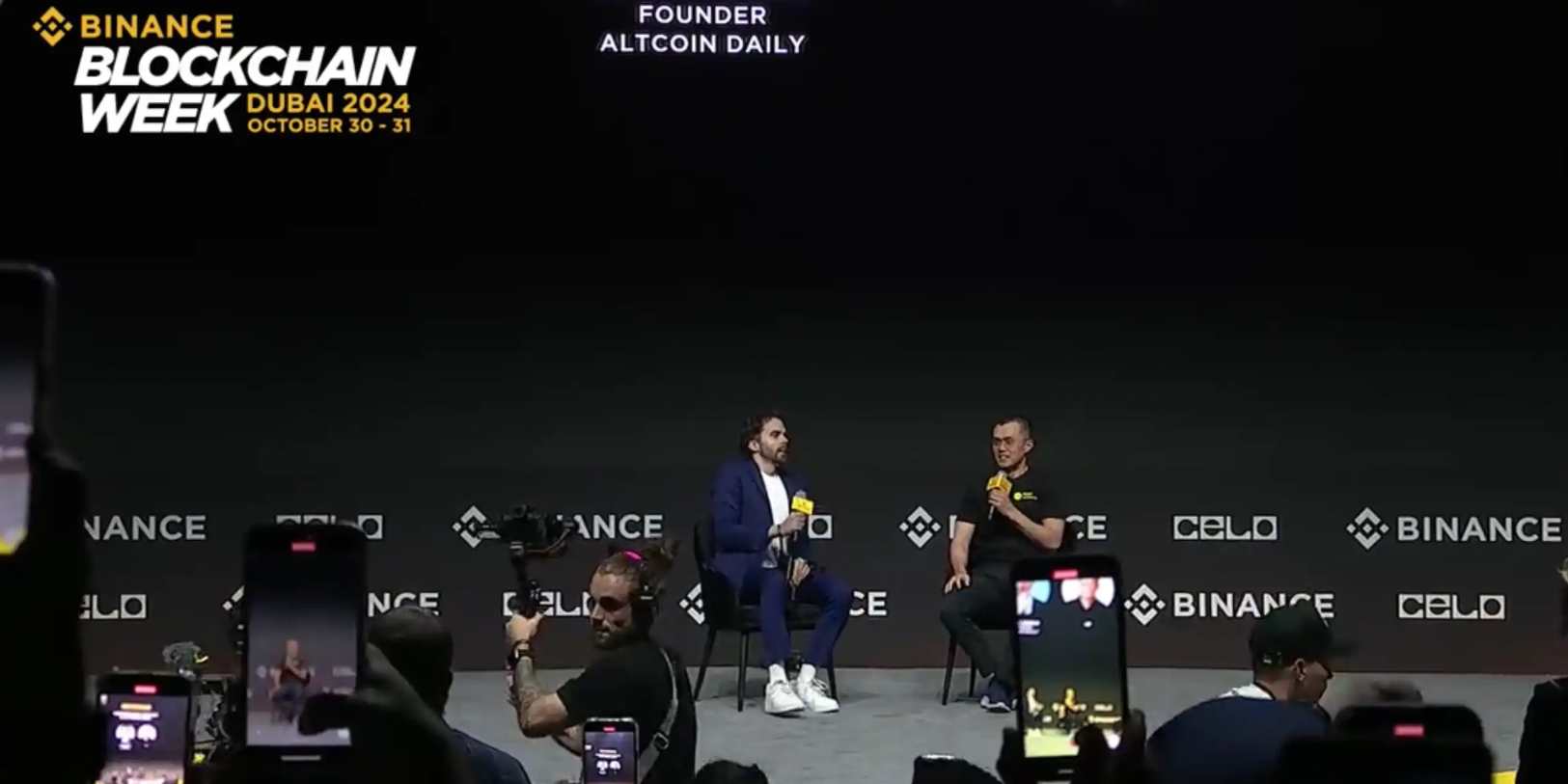 CZ Publicly Addresses Trump Pardon at Binance Blockchain Week.Source: Binance Blockchain Week Dubai 2024