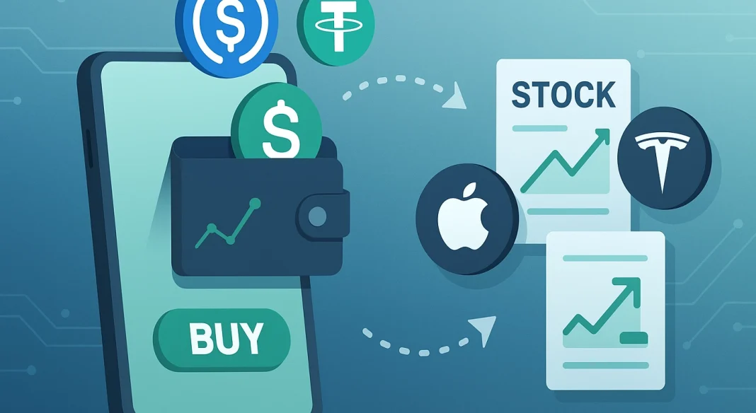 Buying stocks with stablecoins?