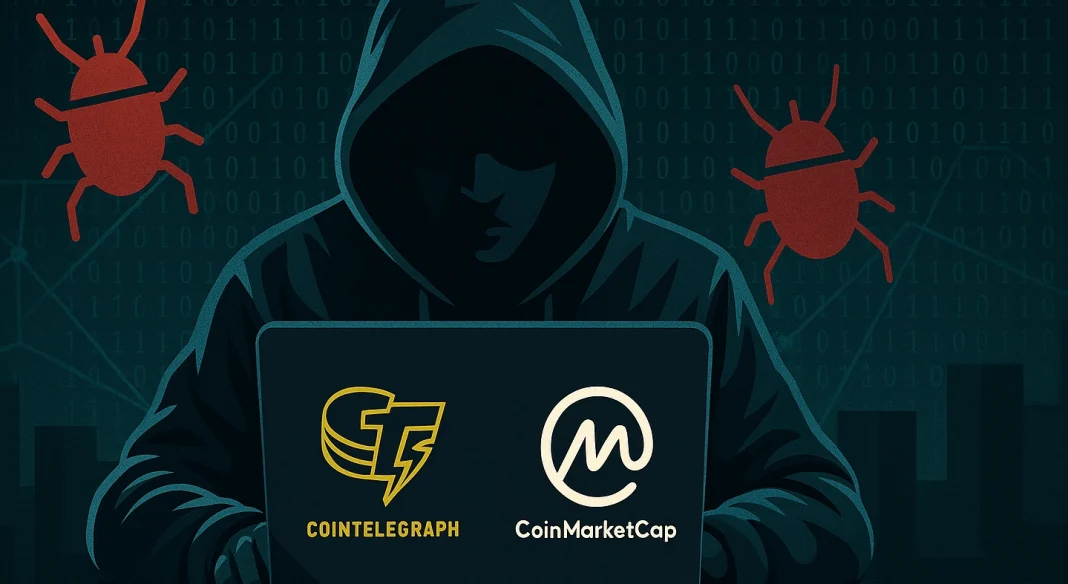 Hackers hit Cointelegraph and CoinMarketCap