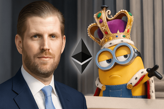 Eric Trump Boasts as ETH Rises 30 Percent Since His February Call