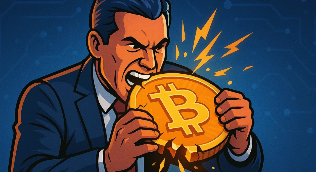 Crypto billionaire bites back, literally