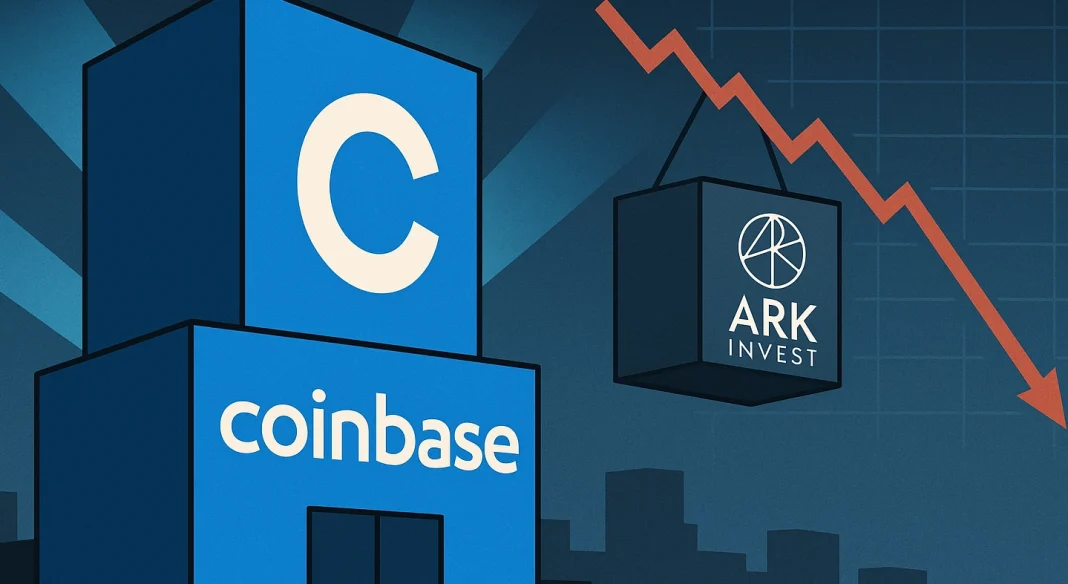 Coinbase stock stands tall while Ark Invest sell