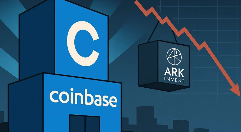 Coinbase stock stands tall while Ark Invest sell