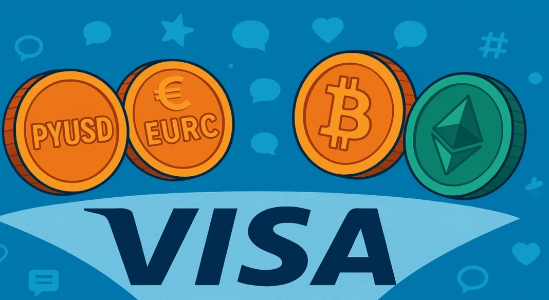 PYUSD, EURC, and two other blockchains join the party at Visa