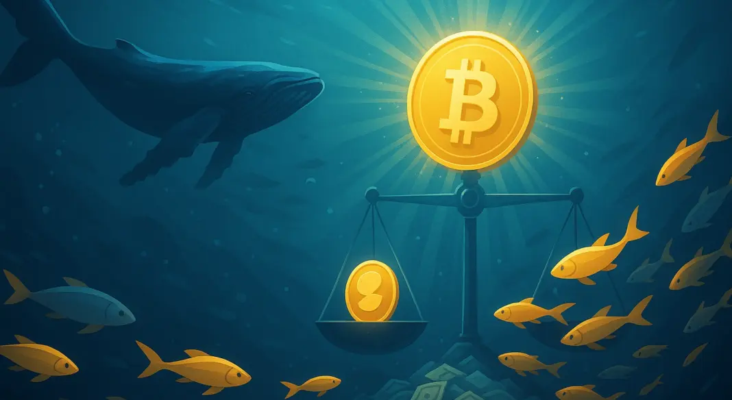 Whales swim away from Bitcoin, but mid-tiers dive in