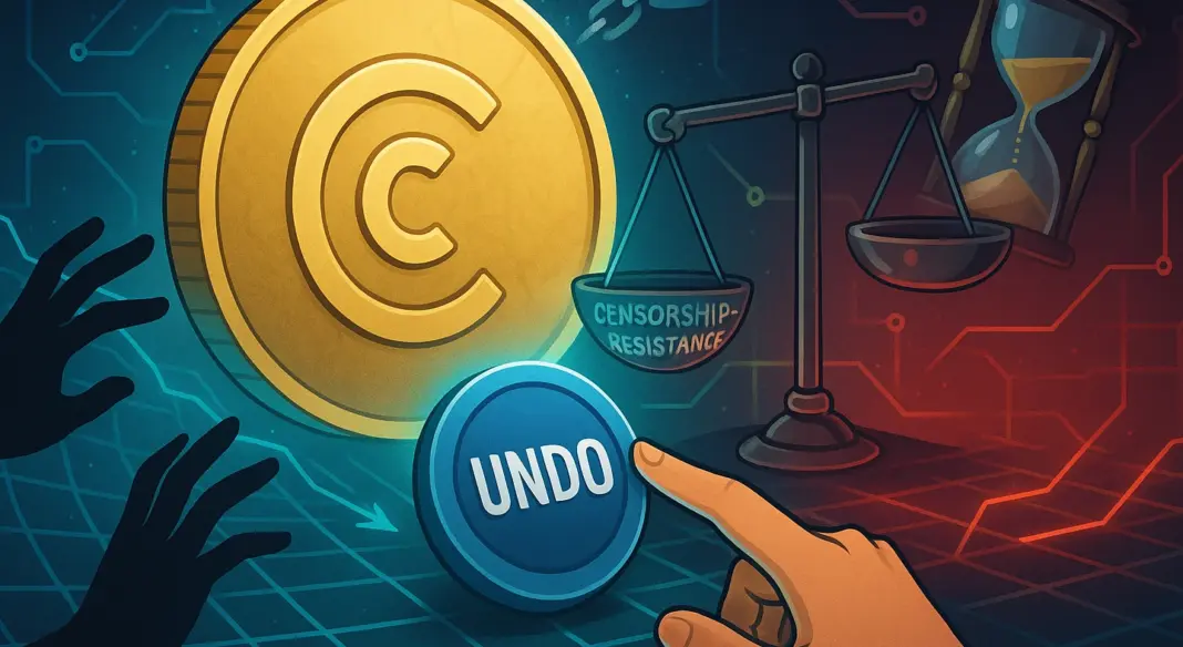 Circle ponders undo button for crypto payments, how is this censorship-resistance?