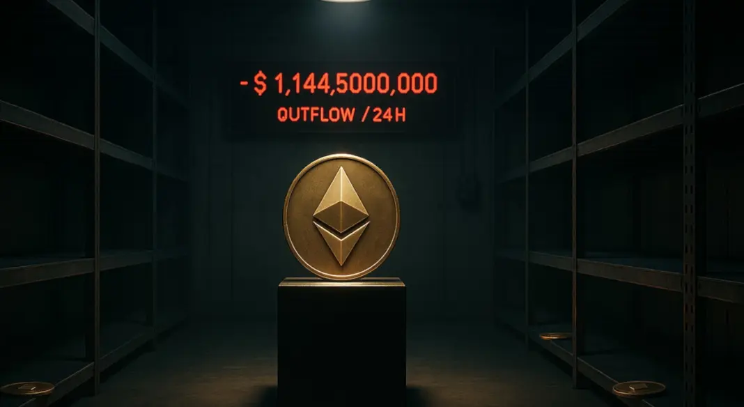 Over $1,144,500,000 in Ethereum Disappears From Exchanges in the Last 24 Hours