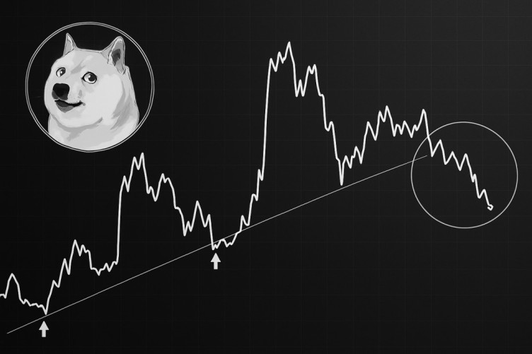 Dogecoin (DOGE) Flashes Double Warning as Analysts Flag Support Risk and Trendline Breakdown