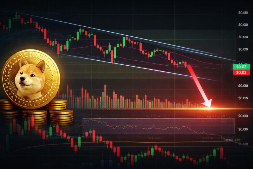 Dogecoin Charts Flash Bearish Flag as DOGE Risks Slide Toward $0.029