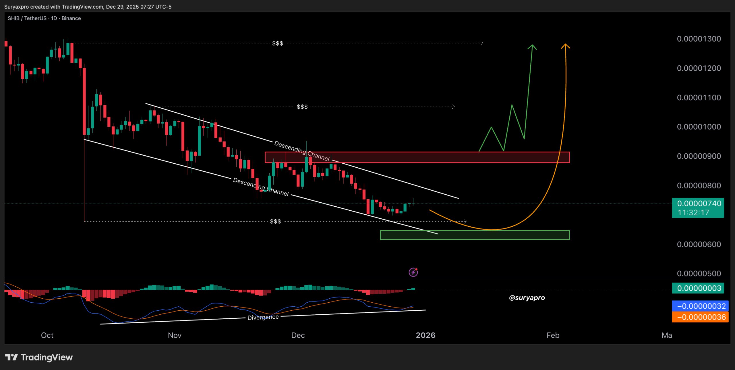 SHIB TetherUS 1D Binance. Source: TradingView, Surya