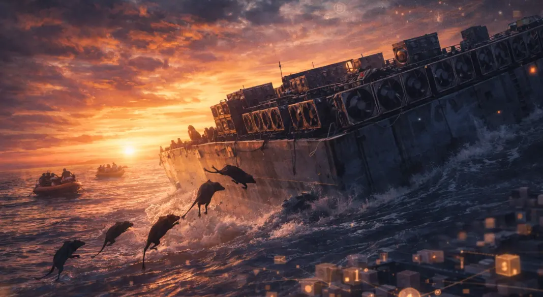 Bitcoin's Hashrate Nosedive Means Miners Bailing Like Rats from a Sinking Ship?