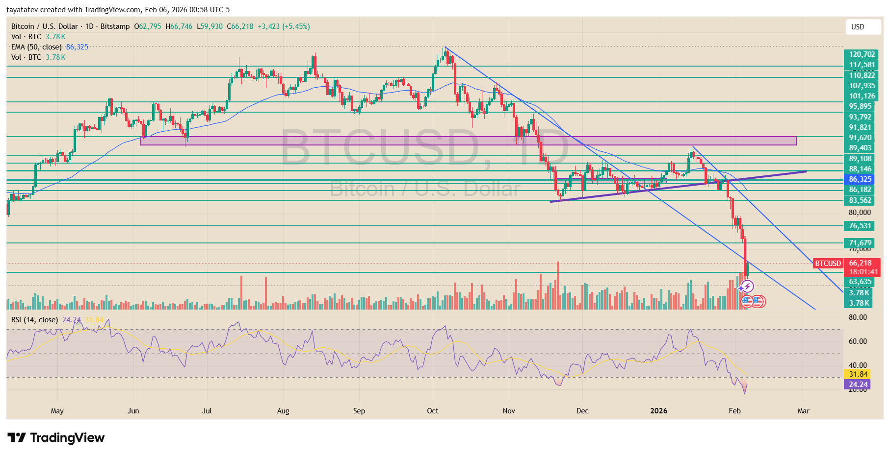 Bitcoin U.S. Dollar Daily Chart. Source: TradingView