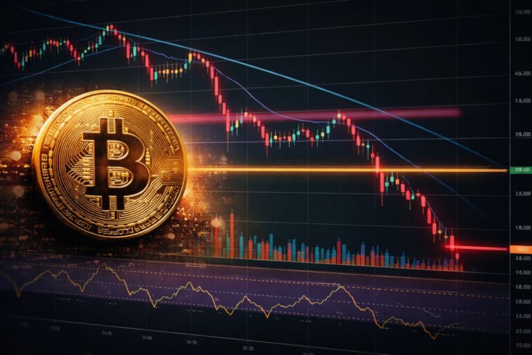 Bitcoin Downtrend Holds as BTC Slides Toward Lower Support Zones