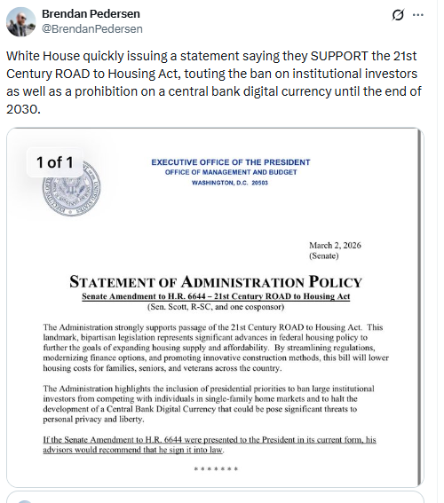 White House CBDC Ban Statement. Source: Executive Office of the President
