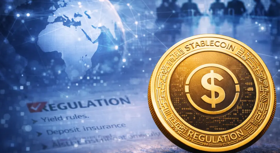Stablecoin regulation is taking shape: yield rules, deposit insurance limits, and global regulators aligning
